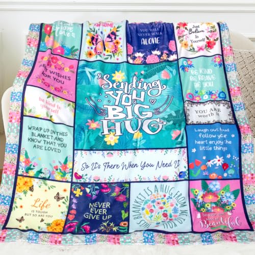 Get Well Gifts for Women, Inspirational Healing Hug Blanket 60"X50" - color: Green-hug