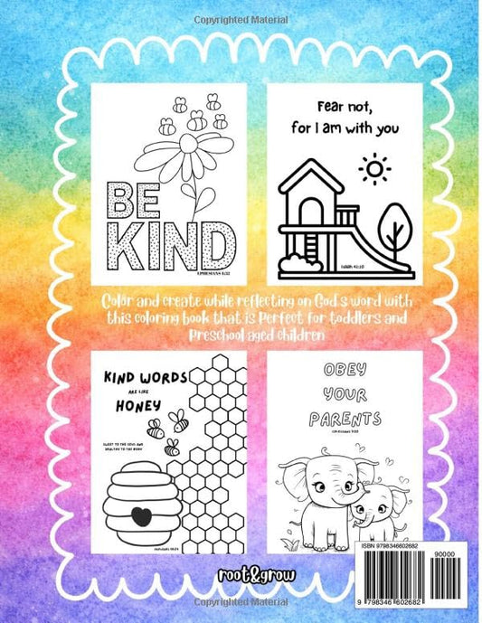 Bible Verse Coloring Book: Over 50 Coloring Pages With a Bible Verse on Each Page For Toddlers and Younger Children