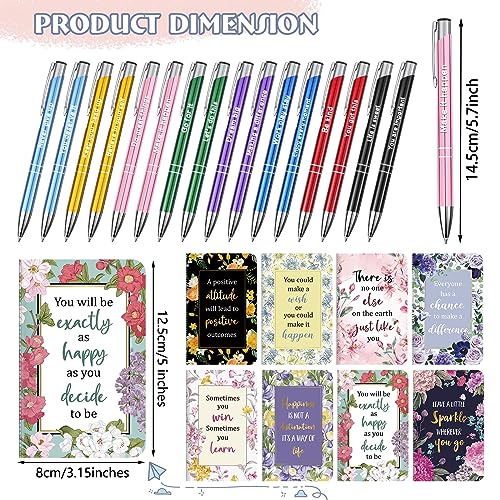 Funrous 32 Pcs Mini Notebooks with Pens Adults Party Favors, Motivational - style: Motivational