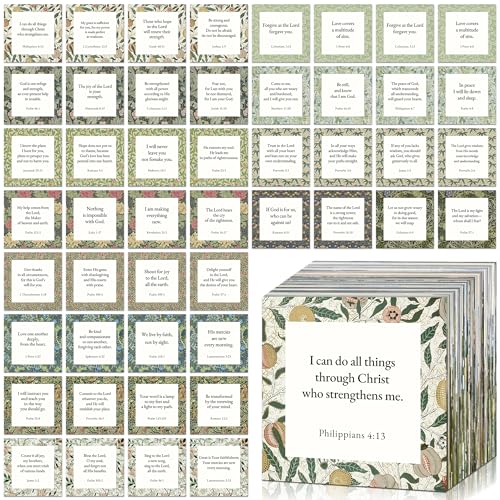 Bible Verse Cards, 60 Mini Prayer Cards - color: Multicolor