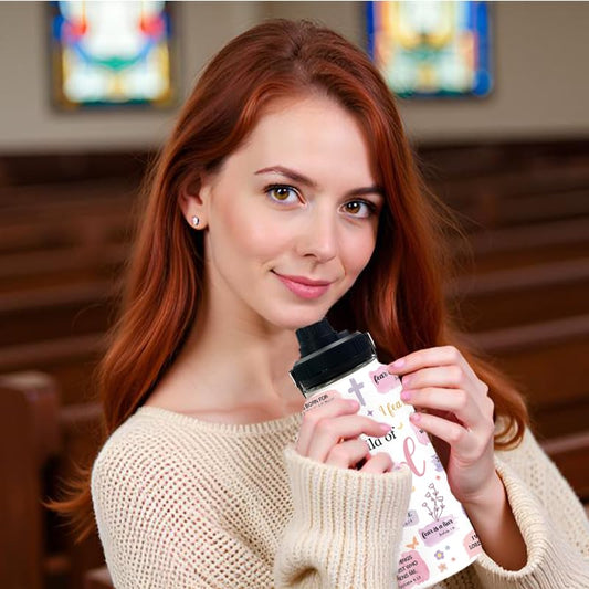 Christian Gifts for Women - I Am A Child of God Gifts Baptism Tumbler - Inspirational Religious Birthday Presents for Women - Catholic Spiritual Faith Bible Verse Presents Bottle for Girl 32oz - color: Christian-Purple/I AM A Child Of God