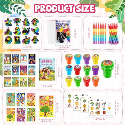 BenLouis Christian Party Favors Prizes Bulk for Kids（12set Christian） - style: Christian