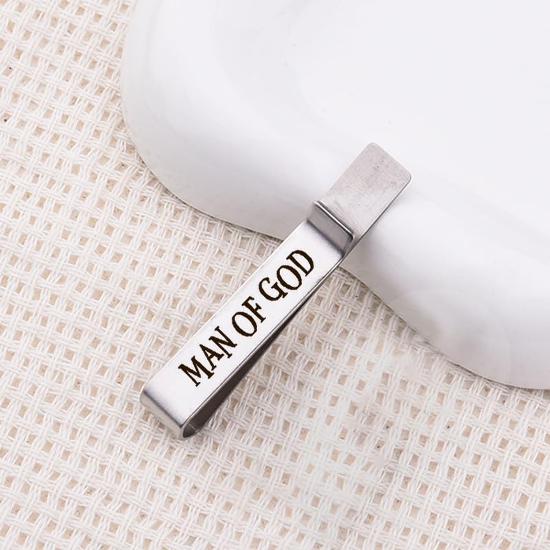 Novelty Religious Cross Tie Clip - Christian Birthday Christmas Gifts for Son Grandson Graduation Valentines Gift Ideas - style: man of god