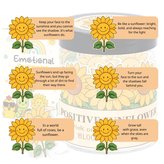 Sunflower Gifts For Women - Mothers Day Gifts For Mom, Women, Teens, Kids, Girls - 60 Positive Affirmation Cards Jar - Birthday Gift For Womens, Mom, Coworkers, Friends, Sister - color: A Sunflower Gifts