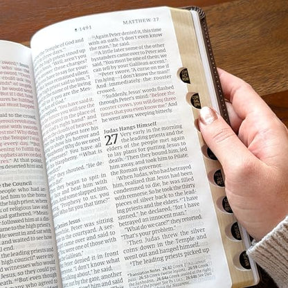 Personalized NLT Personal Size Giant Print Bible – Filament Enabled | LeatherLike Rustic Brown, Indexed Red Letter Edition | Custom Engraved | 12-Point Large Print | New Living Translation with Filament App, Verse Finder & Maps | 8.875” x 5.875” (Man of F