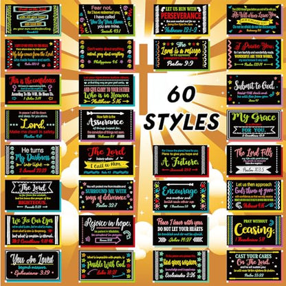Estune 240 Pcs Bible Verse Cards bulk with Full Scripture, Vivid Style - style: Vivid Style