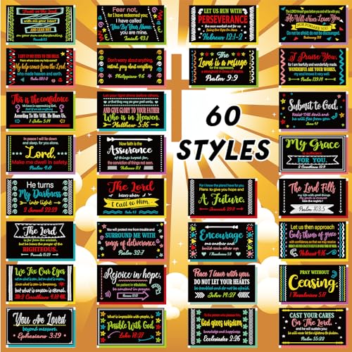 Estune 240 Pcs Bible Verse Cards bulk with Full Scripture, Vivid Style - style: Vivid Style