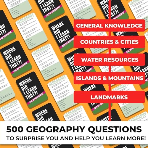Trivia Card Games for Adults — Family Board Games for Teens and Adults - color: 5. Geography