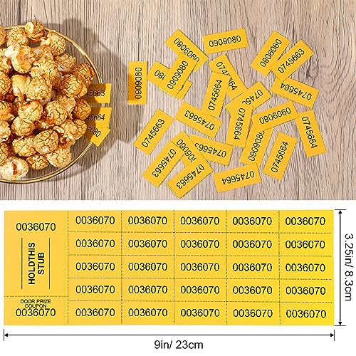 Kosiz 2000 Sheets Raffle Ticket 25 Bid Chinese Auction Tickets, Dark Yellow - color: Dark Yellow