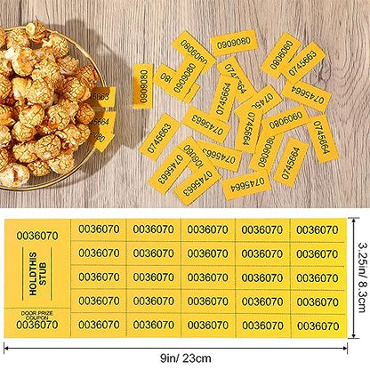 Kosiz 2000 Sheets Raffle Ticket 25 Bid Chinese Auction Tickets, Dark Yellow - color: Dark Yellow