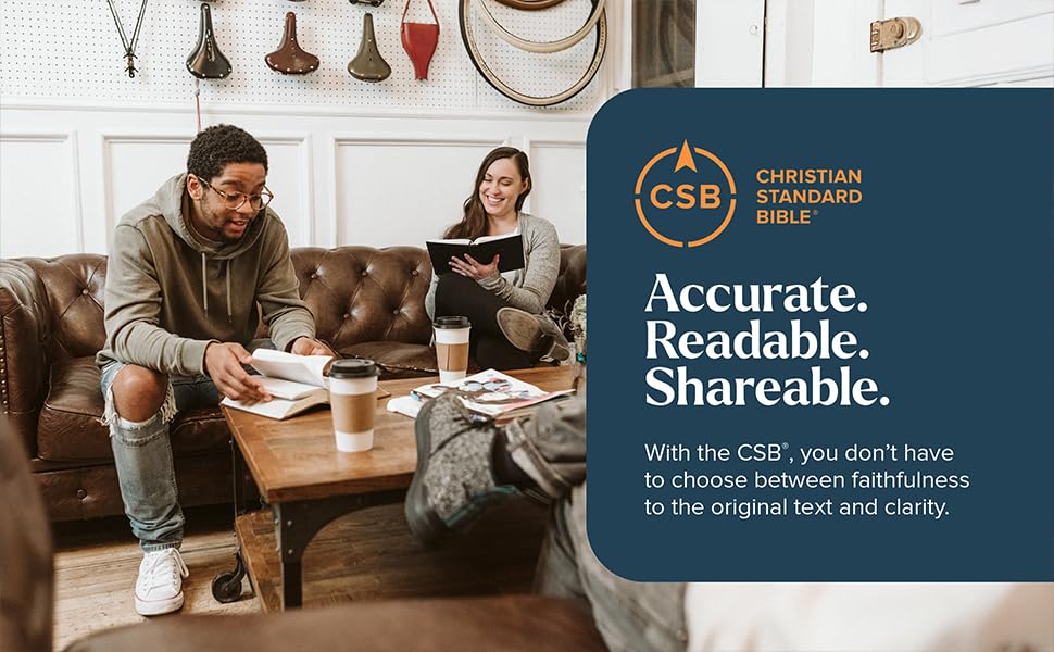 CSB Study Bible, Brown Genuine Leather, Red Letter, Study Notes and Commentary, Illustrations, Articles, Word Studies, Outlines, Timelines, Easy-to-Read Bible Serif Type