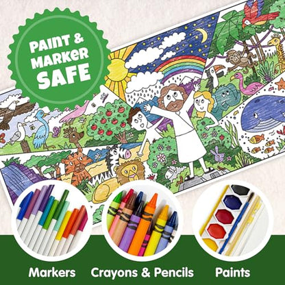 KangaToys Large Coloring Poster Ages 4 and Up I Am a Child of God Giant 30 x 72 Inch Rolled Perfect for Parties and Group Activities - color: I am a Child of God