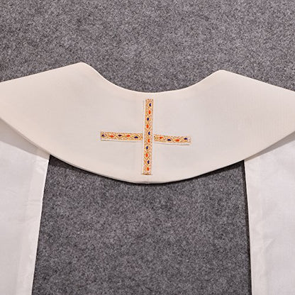 BLESSUME Church Pastor Mass Stole - color: White