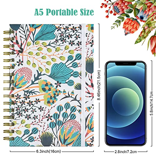 4 Pack Spiral Notebook, A5 Lined Journal for Women, College Ruled 160 Pages - color: 4pack, size: A5