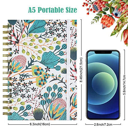OMEYA Spiral Notebook, A5 Lined Journals for Women, College Ruled 160 Pages - color: White Fruit, size: A5