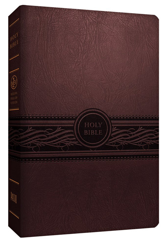 MEV Bible Personal Size Large Print Cherry Brown: Modern English Version