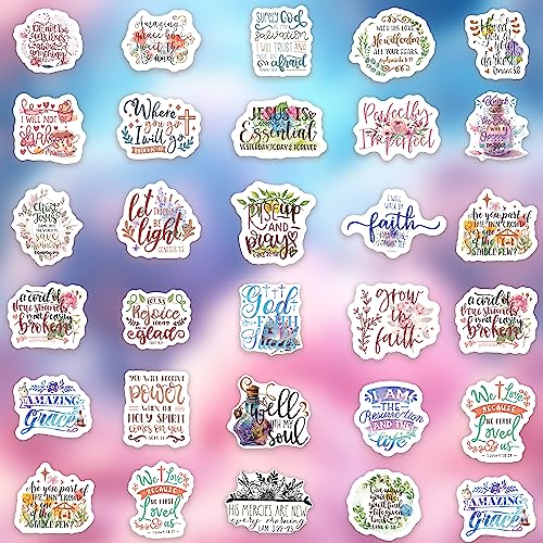 300pcs SLAPAFLIFE Inspirational Christian Stickers - Bible Verse Designs for Journaling, Motivational & Uplifting