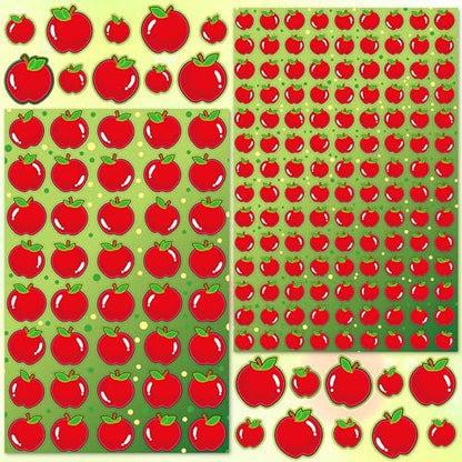 LINAYE 2000 Count Apples Stickers for Kids, 24 Sheets Apple Shape Reward Stickers for Teacher School Classroom, Cute Mini for Scrapbooking, Envelopes - style: Apple 24 Sheets
