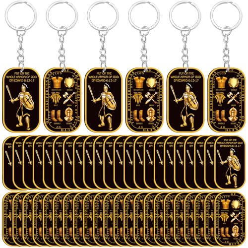 Sureio Christian Gifts Bulk Put on Whole Armor of God Keychains