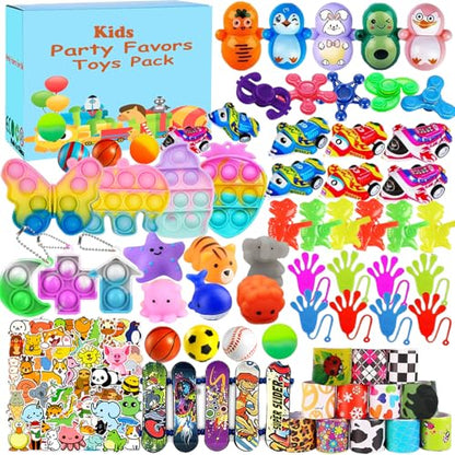 Beilunt 117 Pack Party Favors Toy Easter Egg Filler, Treasure Box Toys for Classroom, Carnival Prizes School Classroom Rewards Pinata Stuffers Goodie Bags Bulk Toys