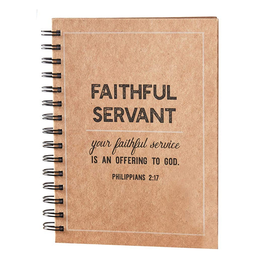 Spiral Bound Faithful Servant Notebook Journal