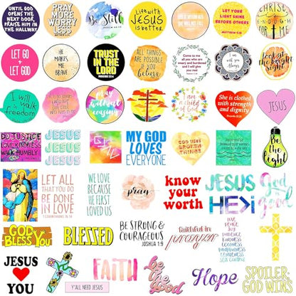 220Pcs Inspirational Christian Bible Verse Jesus Stickers, Christian Gifts - style: assorted style 220pcs