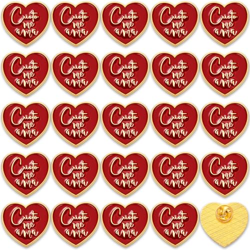 Tondiamo 50 Pcs Christian Jesus Loves You Pins Gifts - style: Spanish Style