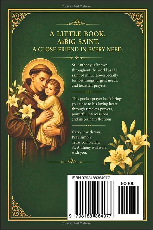 St. Anthony Pocket Prayer Book: Daily Catholic Prayers, Novena, Scripture, and Traditional Devotions | A Compact Prayer Companion for Home, Church, ... (The Divine Trace Pocket Prayer Collections)