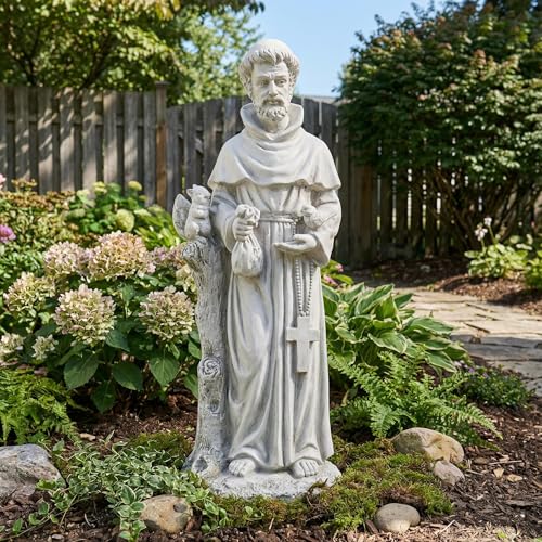 St Francis Statue 30.7 Inch, Garden Outdoor Decor - color: St Francis（30.7 Inch）