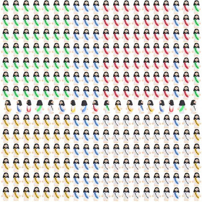 nedeqi 310 PCS Little Jesus Figures, Mini Jesus Figurines in Bulk, Tiny Pocket Rubber Jesus Love You Figure for Religious Party Favors, Baptism Gift, Easter Egg Stuffers (310)