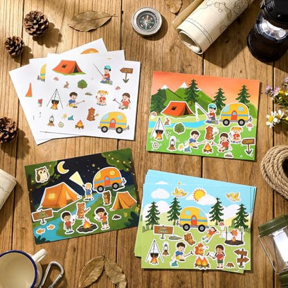 Marspark 24 Set Summer Camp Stickers Bible Scene DIY Craft Kit VBS - style: Summer Camp