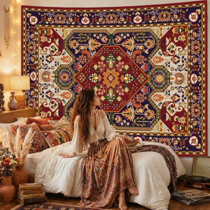 Apdidl Boho Hippie Wall Tapestry for Bedroom, Mandala Indian Tapestries - color: Boho Tapestry, size: 79"L x 60"W