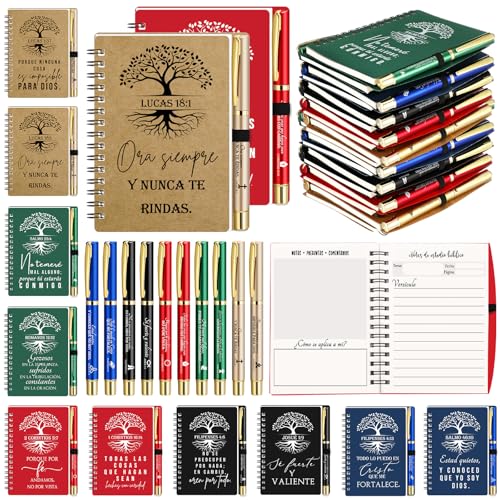 Sinload 60 Pcs/ 30 Set Christian Prayer Journal Bible Pen, Spanish Special - style: Spanish Special