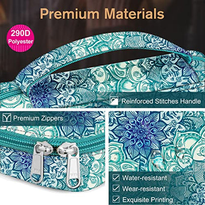FINPAC Bible Cover, Carrying Book Case Bible Bag with Handle - color: Emerald Illusions