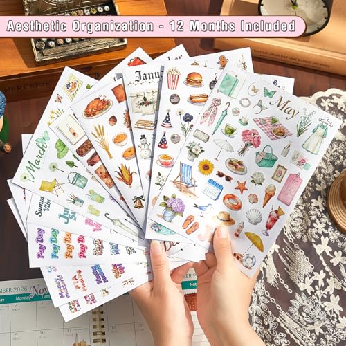 200+ Pcs Planner Holiday Seasonal Stickers Sheets for Women - color: Planner Stickers