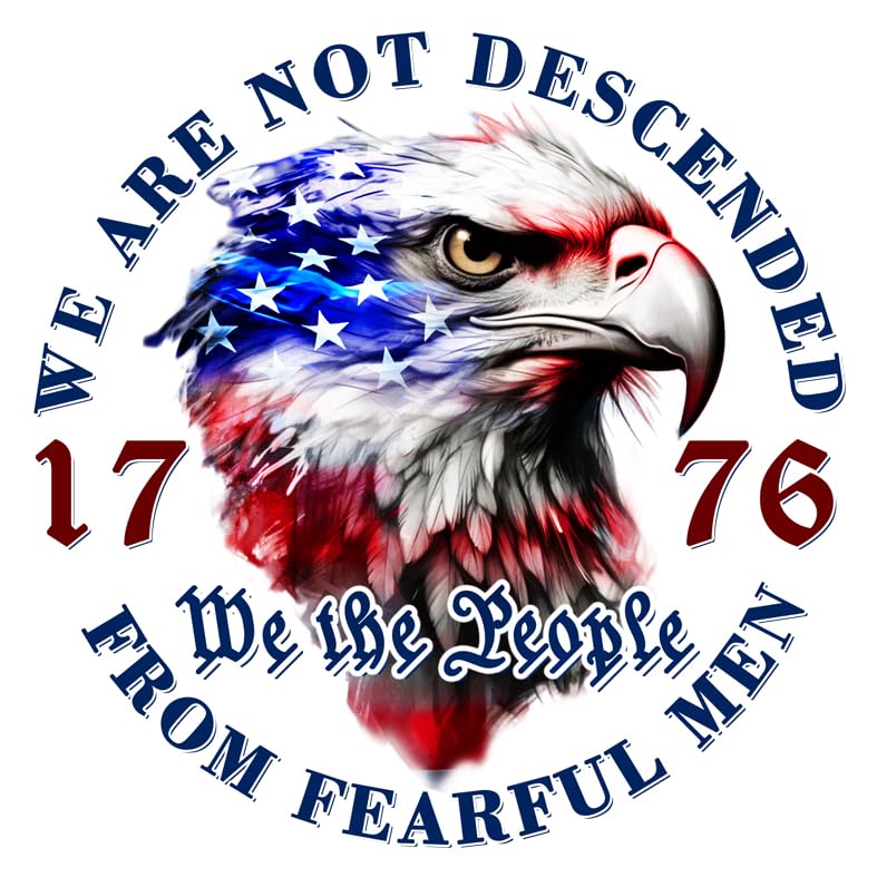 We The People 1776 American Bald Eagle Flag Patriotic Vinyl Car Decals