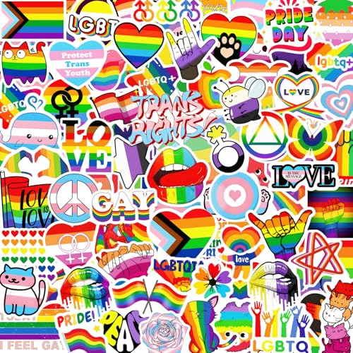300 PCS Pride Stickers Bulk, Mixed All Kinds of LGBTQ+ Stickers for Trans Lesbian LGBTQ Bi, Gay Pride Accessories, Rainbow Stickers for Pride Month Decorations & Party Supplies(No Duplicates) - style: 300 PCS Pride Stickers