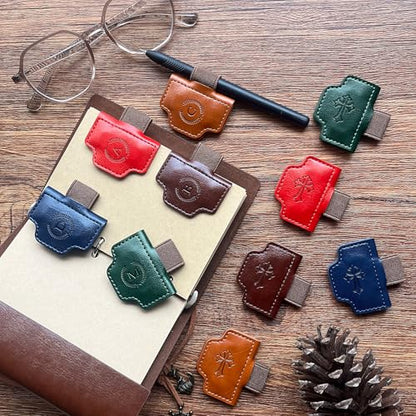 Magnetic Cross Bookmark Leather Custom - 52 Letter Personalized Initial A-Z Religious Christian Book Mark Reading Faith Gifts (Dark Brown-Cross) - color: 1pcs Dark Brown, size: Cross