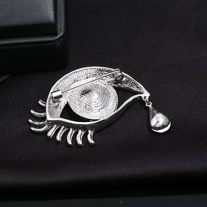 Comelyjewel Premium Quality Personality Tear of Angel Rhinestone Brooch Pin Covered Scarves Shawl Clip for Women Ladies