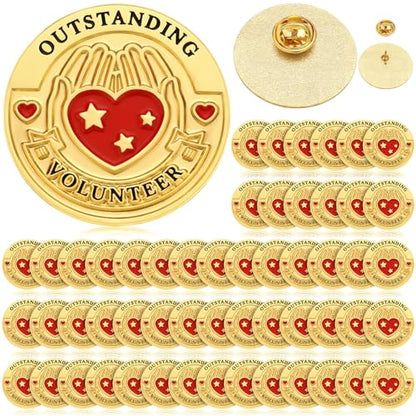 Tondiamo 54/18 Pcs Volunteer Appreciation Gifts Pins Bulk