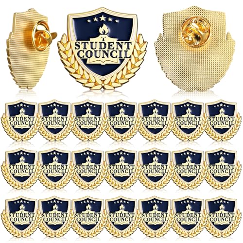 Knitgrip Award Lapel Pins Bulk Academic Recognition Enamel Pins Honors Gift for Student Office Government Club Members - style: Student Council