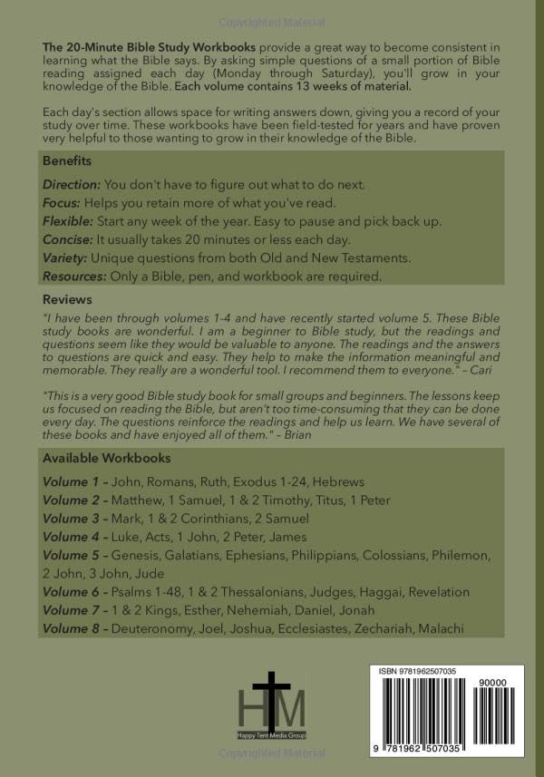 The 20-Minute Bible Study Workbook - Volume 4: Luke, Acts, 1 John, 2 Peter, James
