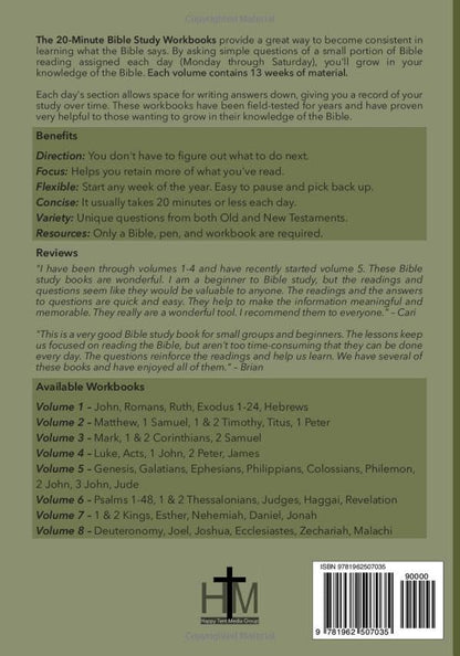 The 20-Minute Bible Study Workbook - Volume 4: Luke, Acts, 1 John, 2 Peter, James