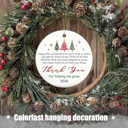 Christmas Ornaments 2026 - Thank You Gifts - Appreciation, Boss Day Ideas for Women, Men, Coworkers, Bosses, Teachers - Retirement, Farewell, Going Away - color: Thank You05