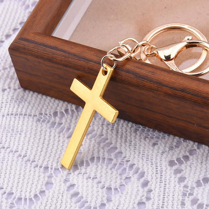 YALLNASL Cross Purse Charm for Handbag Purse Cross Keychain Accessories for Women Men Religious Christian Birthday Gift Ideas - color: Gold