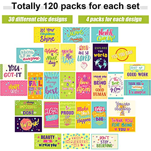 Outus 120 Pcs Motivational Encouragement Inspirational Card Boho Rainbow - style: Fresh Style