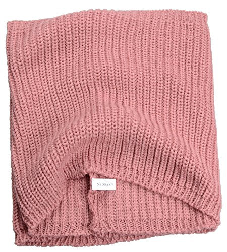 NEOSAN Womens Thick Ribbed Knit Winter Infinity Circle Loop Scarf - color: Pink