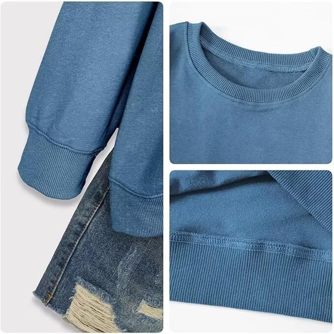 Christian Sweatshirt Women God Faith Crewneck Graphic Long Sleeve Sweater - color: 1-blue, size: Small