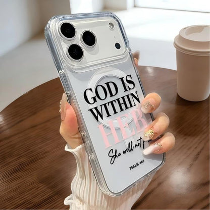 God is Within Her Psalm 46:5 Phone Case, White, for iPhone 16 Plus