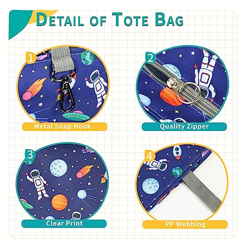 Kids Cute Tote Bags for Boys Girls Ages 4-16,Handbags with Pencil Case, Book Tote Bags with Zipper for School and Playtime (grey) - color: Grey